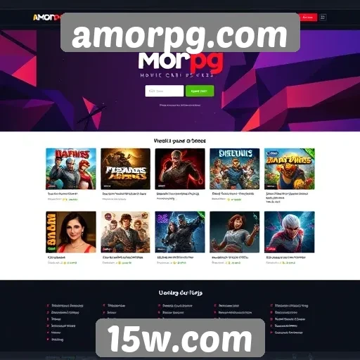 Interface e usabilidade do site amorpg.com